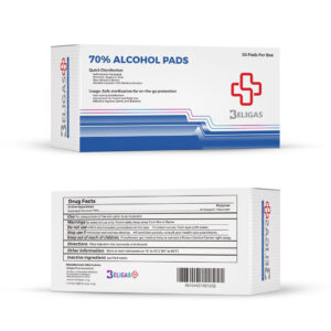 Beligas 70% Alcohol Pads 50 Pads Per Box