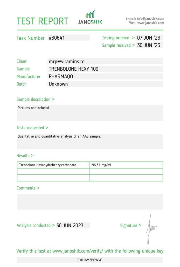 pharmaqo labs trenbolone hexy