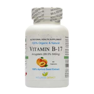 Asterveda Vitamin B17 Amygdalin 99.5% Apricot Extract Organic Natural -60 Capsules